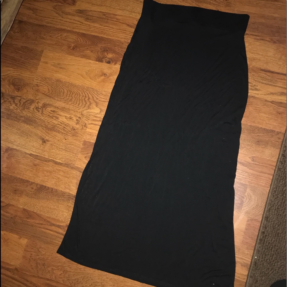 Black and grey maxi skirts